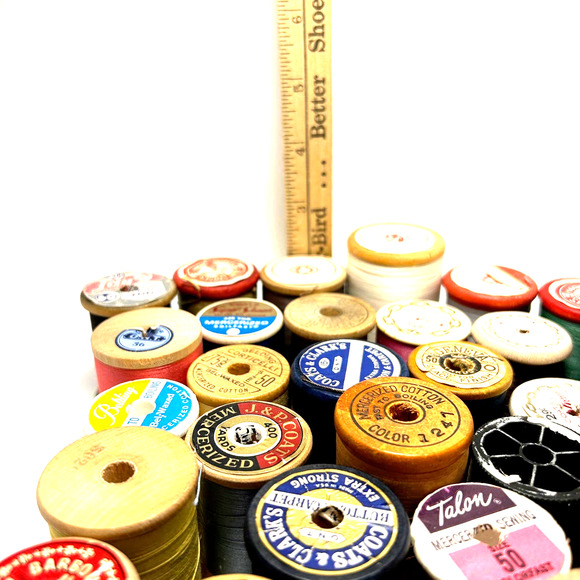 Vintage Thread On Wooden Spools Lot of 30 - Picture 11 of 11